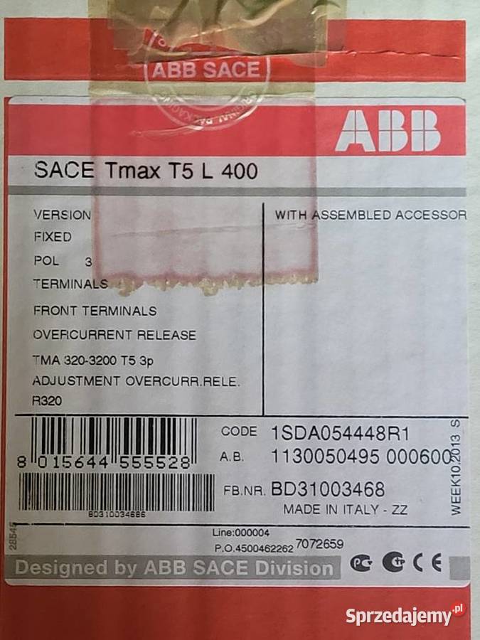 ABB Wyłącznik kompaktowy SACE Tmax T5 L 400