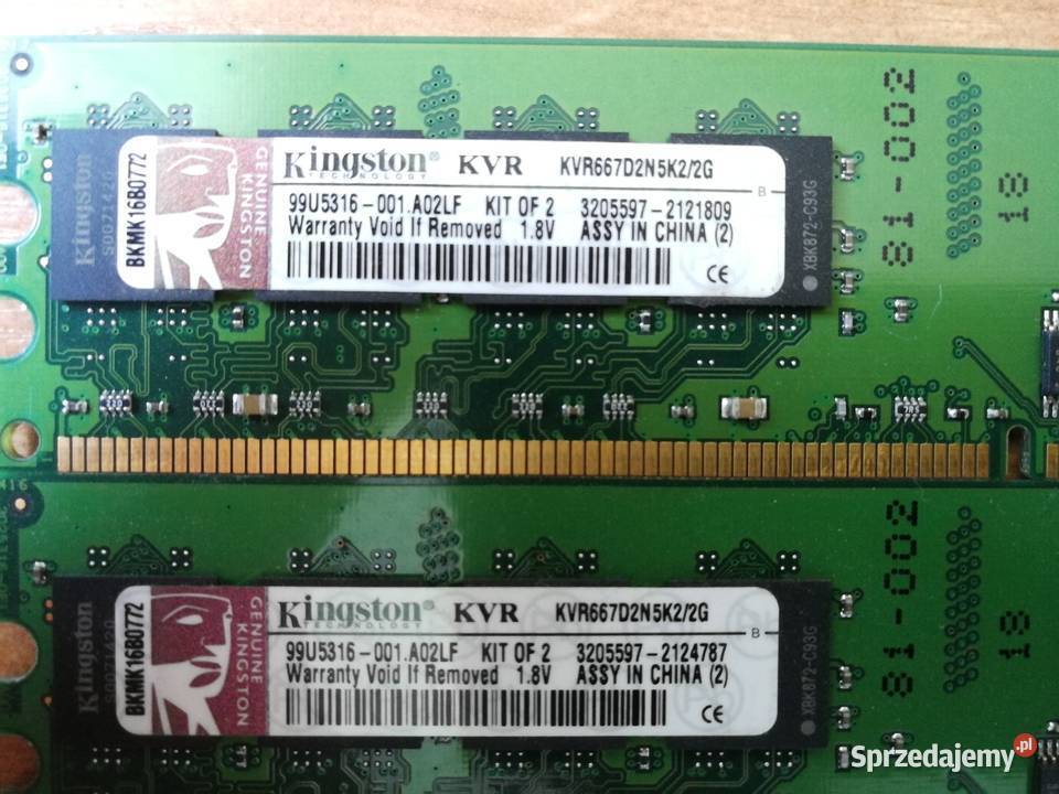 Kingston KVR667D2N5K22G Dual Channel DDR2 Ostrowiec Świętokrzyski