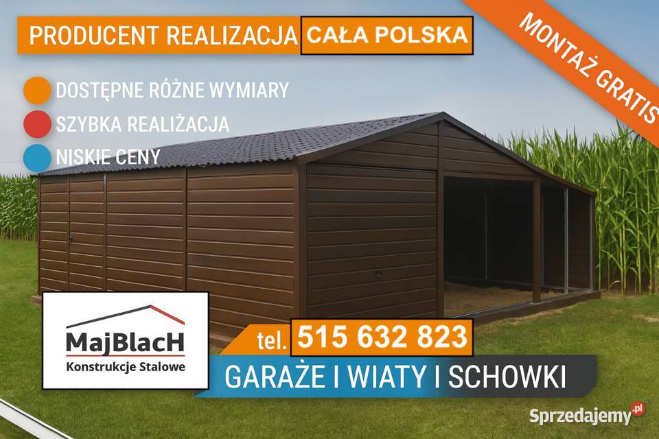 Ładne ZADASZENIE do Ogrodu Zadaszenie na pojazdy 24m2 Pułtusk