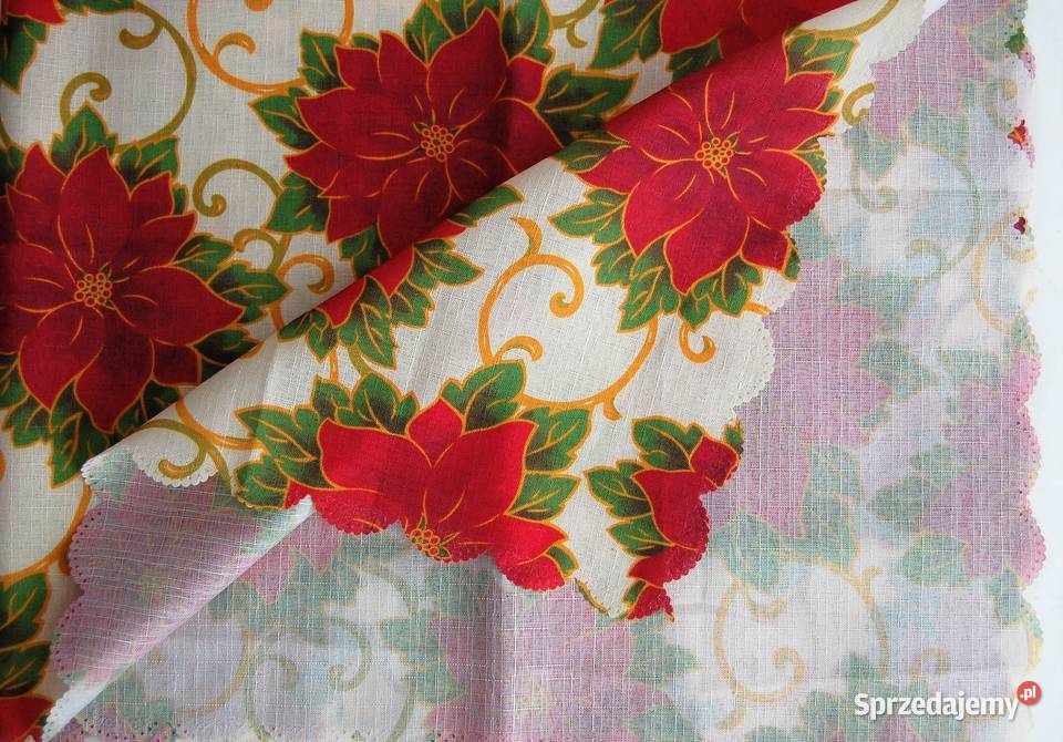 Kwadratowy obrus świąteczny gwiazda betlejemska Lublin