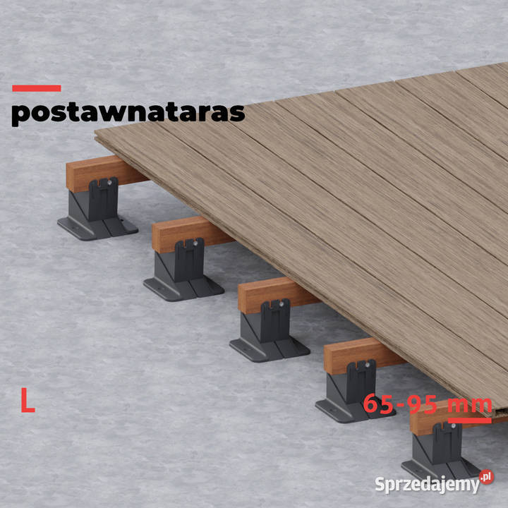 Wspornik tarasowy klinowy 6595 mm do legarów Kraków