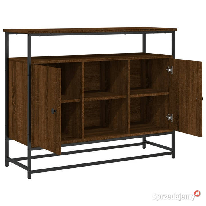 Komoda brązowy dąb 100x35x80 materiał