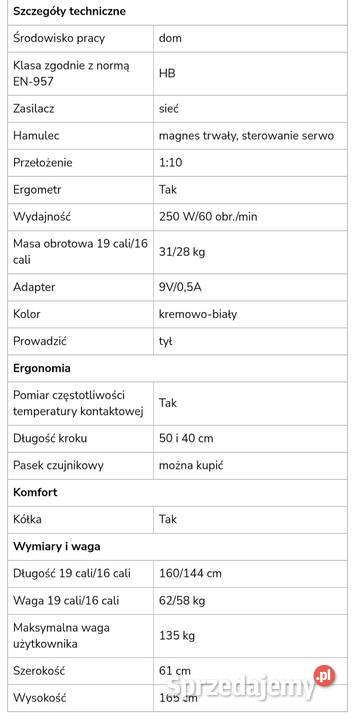 Orbitrek elektromagnetyczny TUNTURI CF3016 Jasień