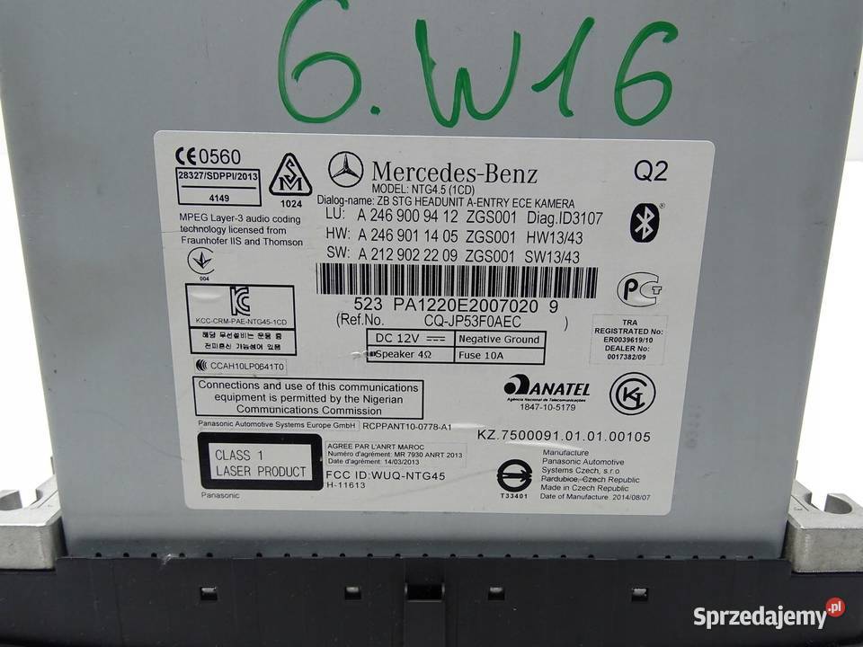 RADIO NAVIGACJA NAVI PANEL A2469009412 MERCEDES sprzedam