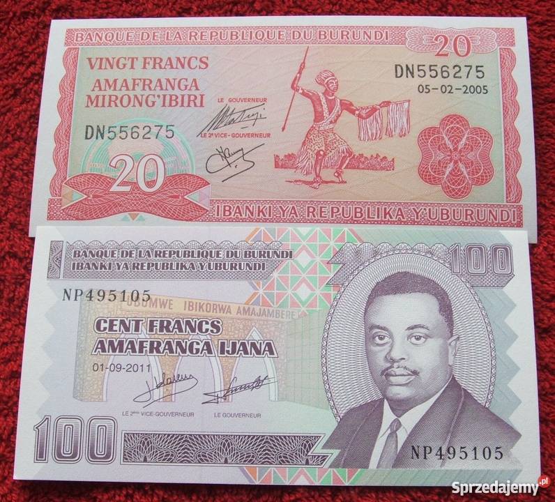 BURUNDI Kolekcjonerskie Banknoty Zestaw 2 sztuki Katowice