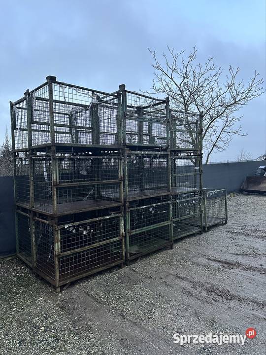 Skrzyniopaleta kosz metalowy pojemnik paleta Pajęczno sprzedam