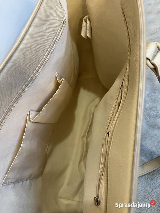 Torba torebka shopper beżowa kremowa