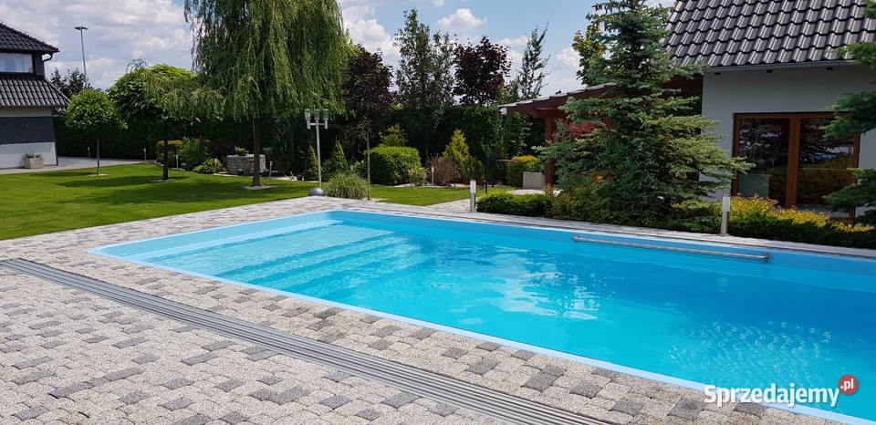 Basen ogrodowy poliestrowy ZESTAW 87x37x155m Baseny Łódź