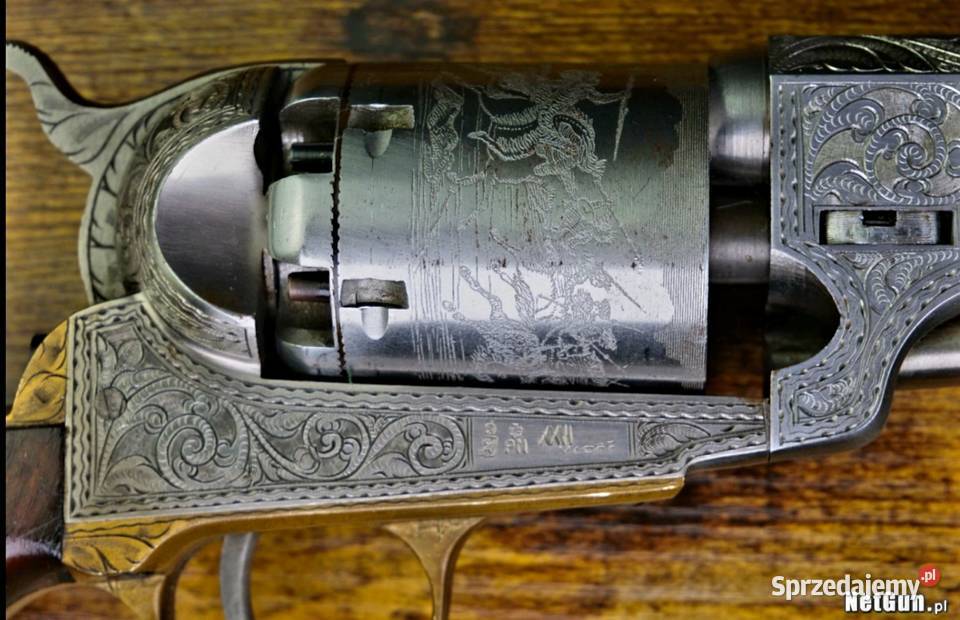 Rewolwer czarnoprochowy Colt Dragoon 1848 Łódź