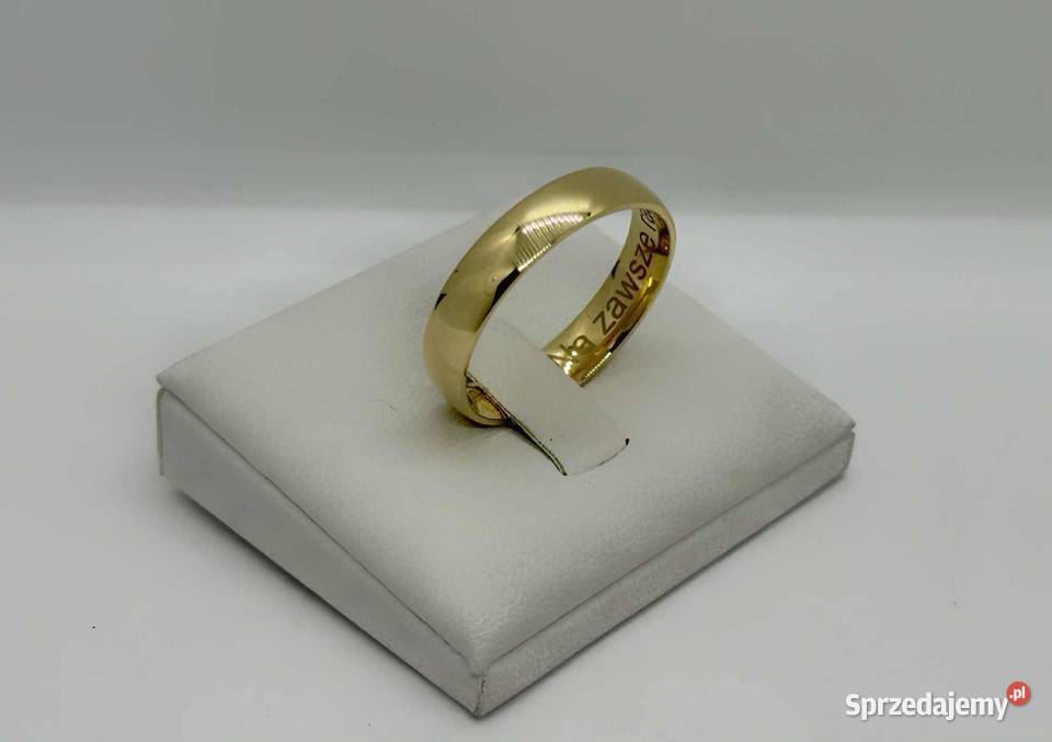 Złota obrączka pr585 593g R28 GRAWER warmińsko-mazurskie Elbląg sprzedam