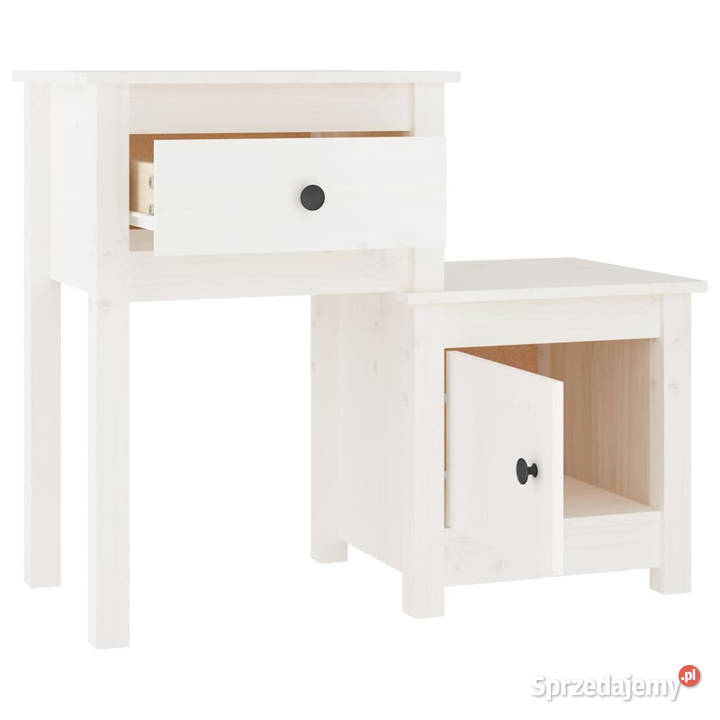 Szafka nocna biała 795x38x655 lite drewno