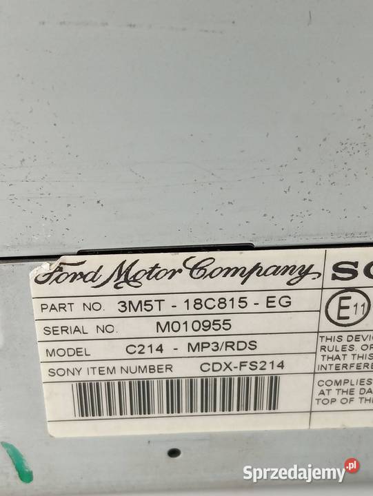 RADIO 3M5T18C815EG Ford Focus C I 20032010