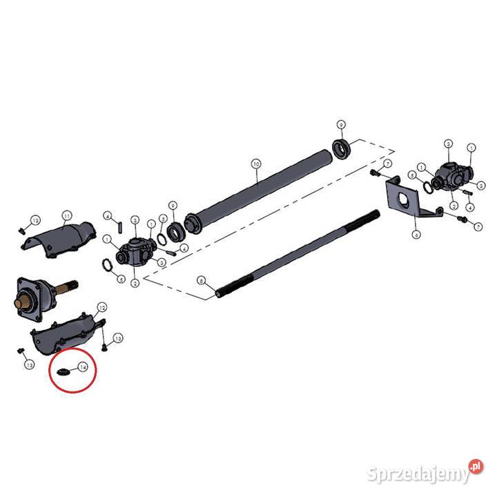 Korek gumowy 25 mm osłony wału napędowego VST