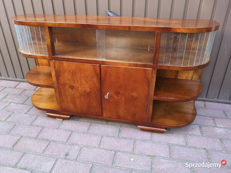 Komoda ARTDECO RTV Niska Orzech Unikat 118 Stara