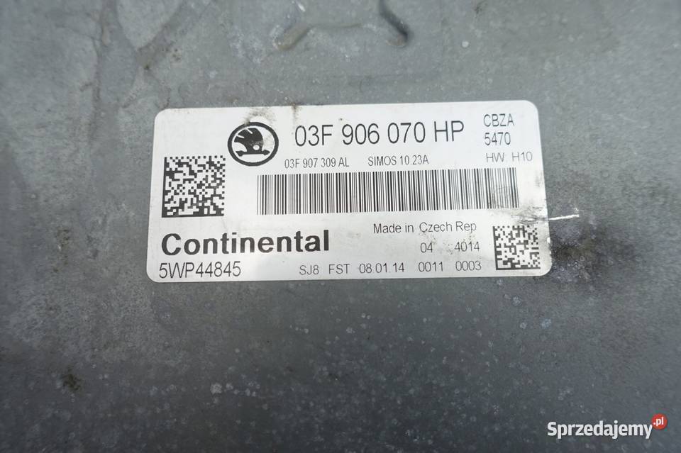 Skoda Fabia II 12 KOMPUTER SILNIKA 03F906070HP Rudka