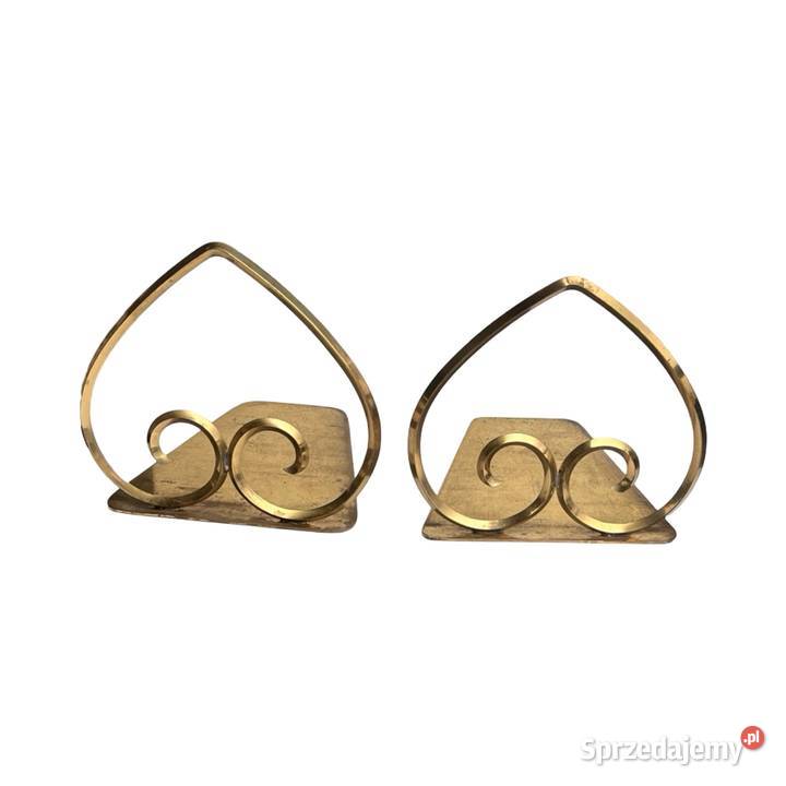 Mosiężne podpórki pod książki Hollywood Regency mazowieckie Warszawa