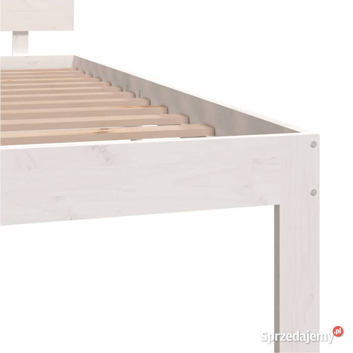 Rama łóżka biała lite drewno sosnowe 120 x 200 Warszawa
