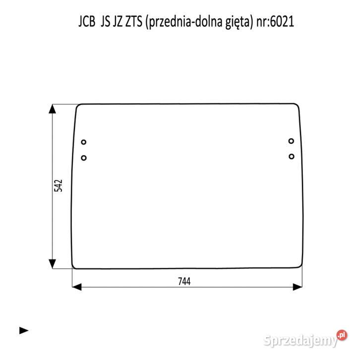 SZYBA PRZEDNIA JCB JS JZ 110 115 130 145 160 175 świętokrzyskie Kielce