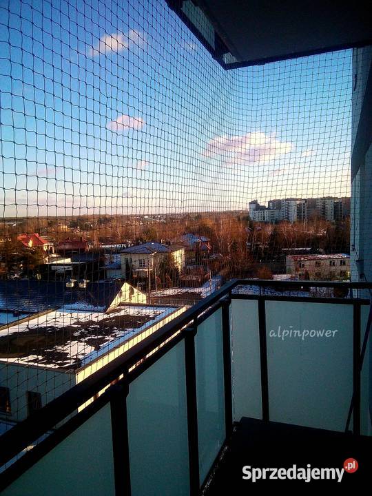 Siatka kotów na balkon montaż BEZINWAZYJNY Warszawa