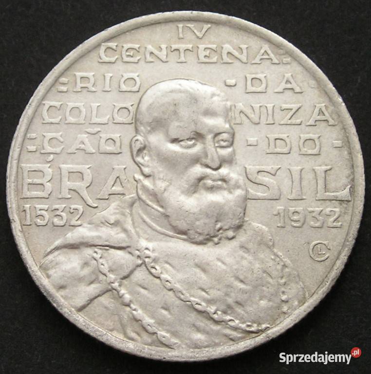 Brazylia 2000 reis 1932 kolonizacja srebro Łódź