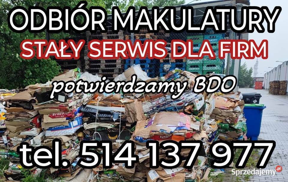 Odbiór makulatury serwis makulatury wywóz