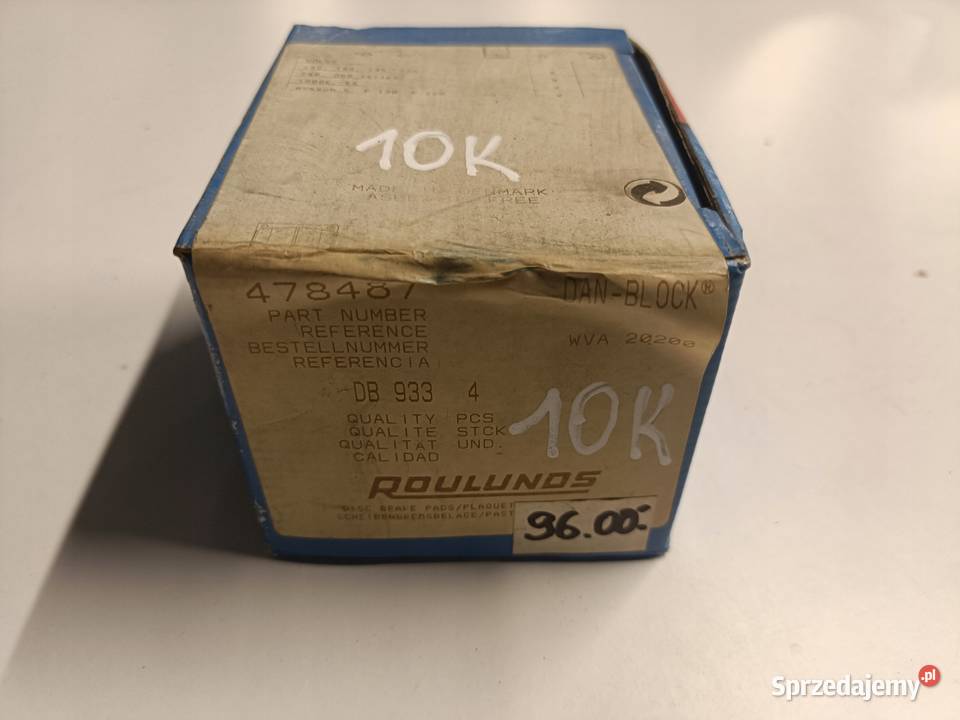 KLOCKI HAMULCOWE Volvo 240 PRZEDNIE przód 478487 osobowe Klocki hamulcowe