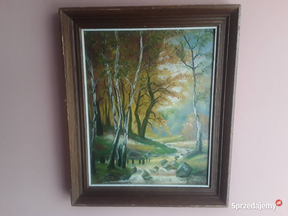 Pejzaż obraz olejny Siemiatycze sprzedam
