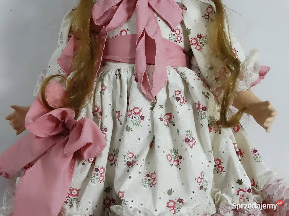 Piękna lalka porcelanowa retro 50 stylowa Biłgoraj