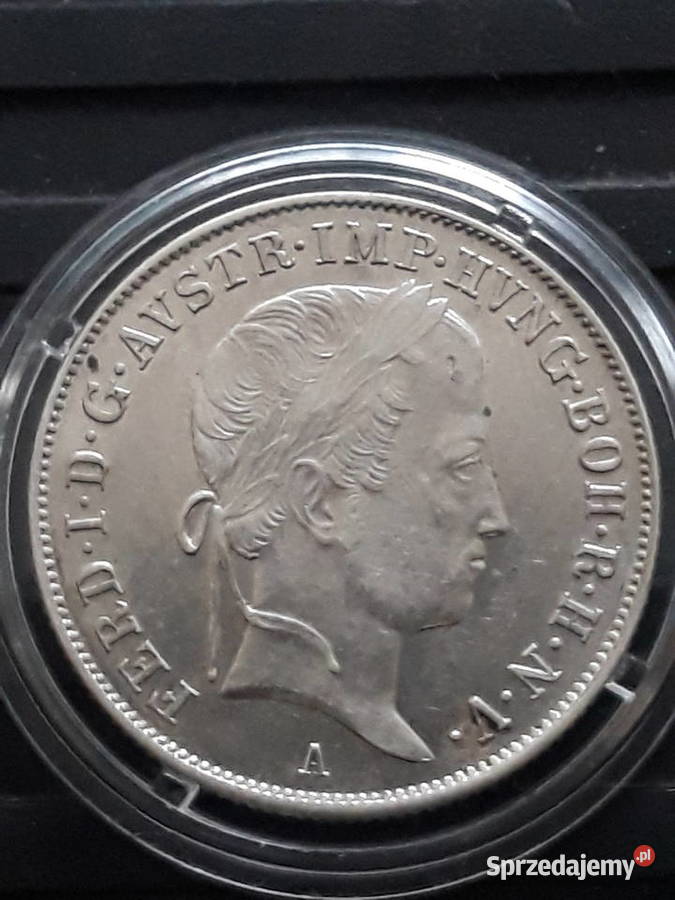 20 Krajcarów Ferdynand I 1848 r około mennicze Konin