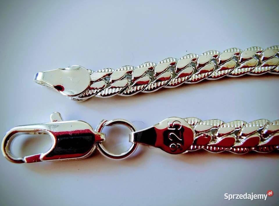 Łańcuszek pancerka posrebrzane śląskie Żory