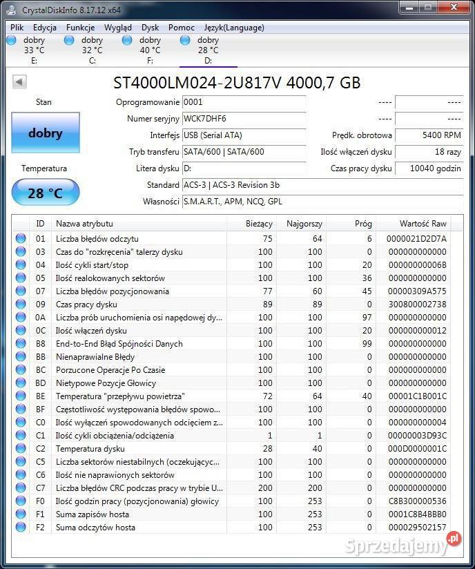 Dysk zewnętrzny Seagate HDD 4TB 25cala zewnętrzny Tomaszów Lubelski