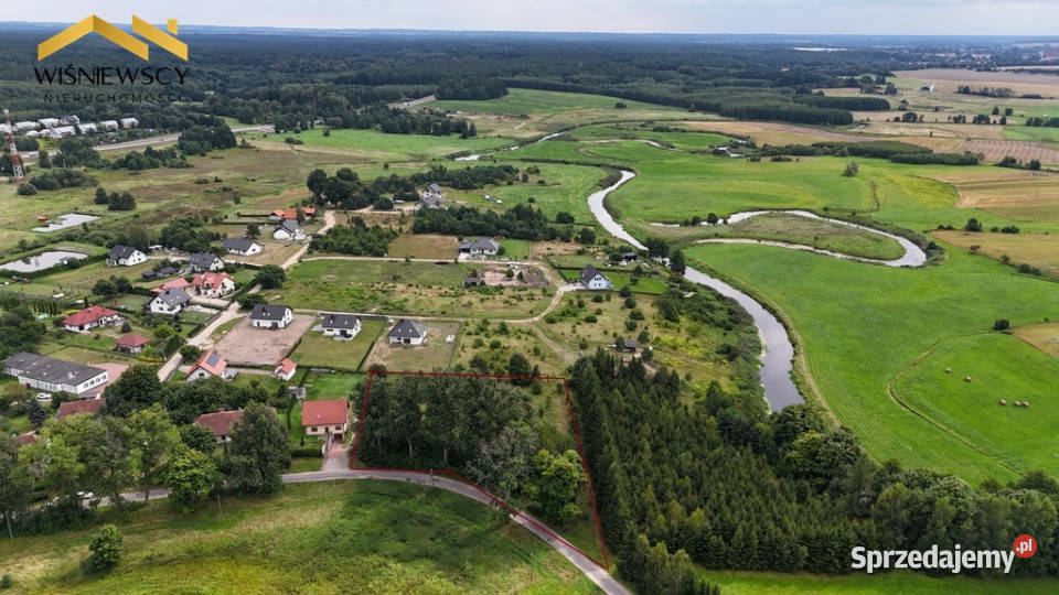 Działka budowlana uzbrojona 5000 m2 obok rzeki Sprzedaż Smolajny