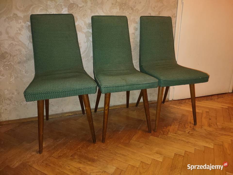 Krzesła drewno lakier zielone Warszawa