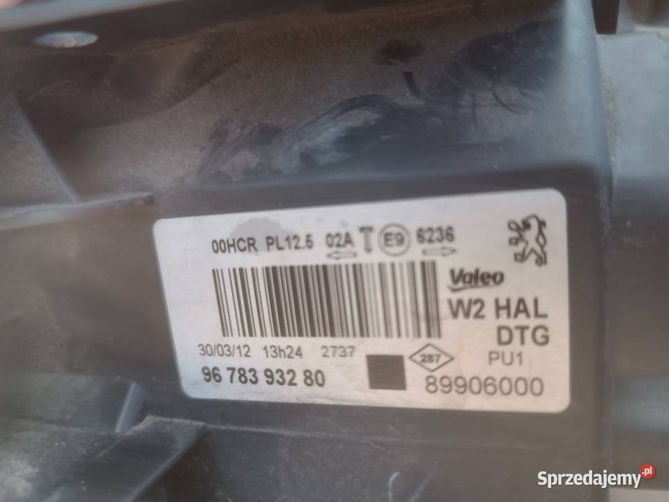 Peugeot 508 reflektory lampy przednie Lewa Prawa Rok produkcji 2012 Częstochowa sprzedam