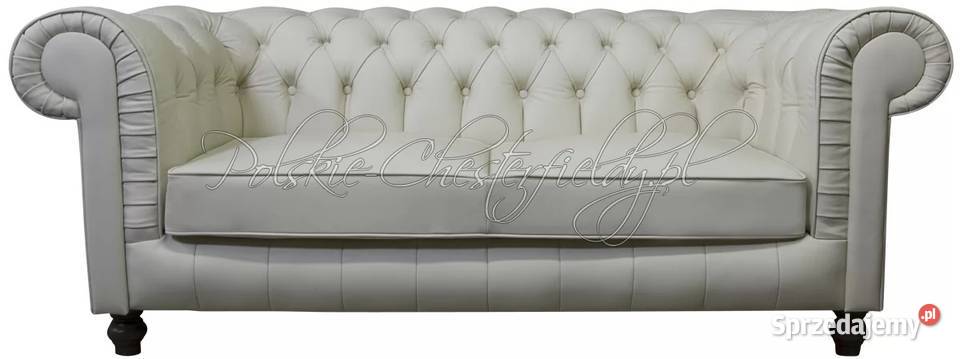 Skórzana SOFA Pikowana CHESTERFIELD CANON 3 OS 80cm