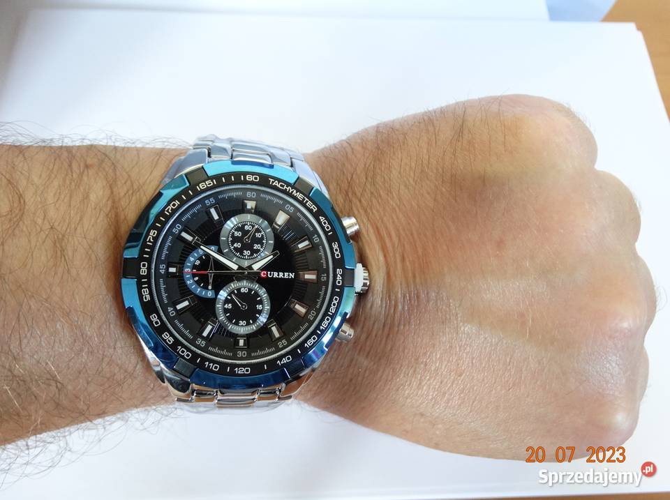 Duży zegarek męski Curren solidna bransoleta Zegarki Gorzów Wielkopolski