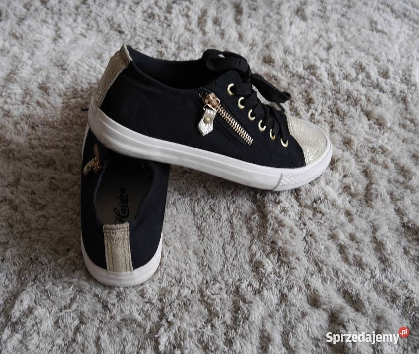 Trampki złote mieniące drobinki zamek 36 Wrocław