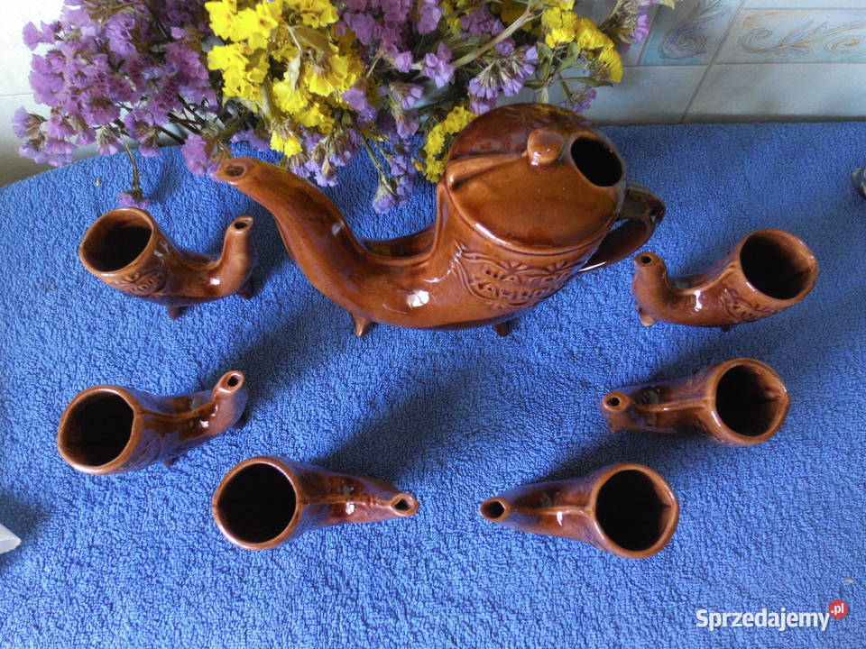 Ceramiczny zestaw z kieliszkami ROSJA Raszków