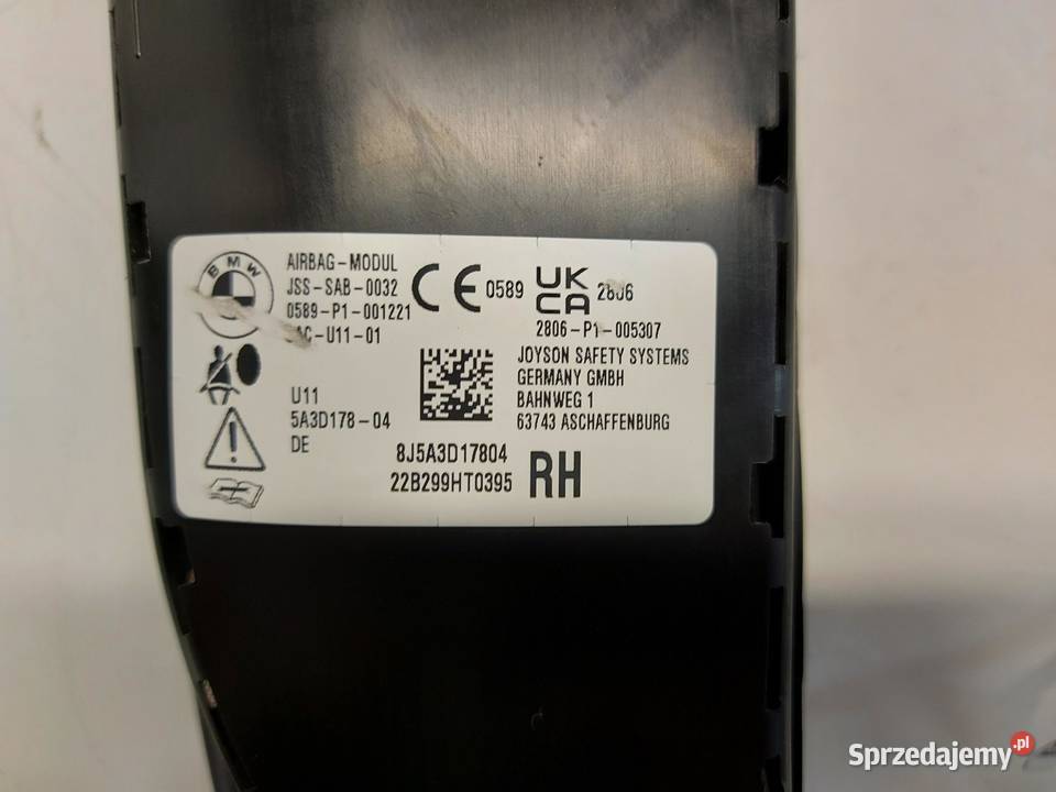 BMW iX1 X1 U11 Poduszka powietrzna Airbag prawa