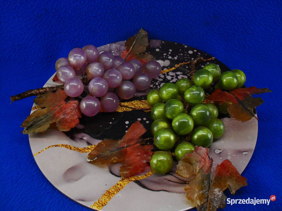 WINOGRONA DO DEKORACJI KOMPLET NA PLATERZE