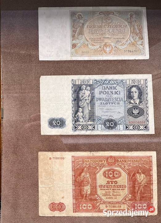 Zestaw polskich banknotów lata 291948 PRL 1 Kudowa-Zdrój