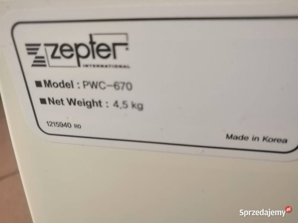 ZEPTER FILTR DO OCZYSZCZANIA WODY EDEL WASSER kujawsko-pomorskie Bydgoszcz