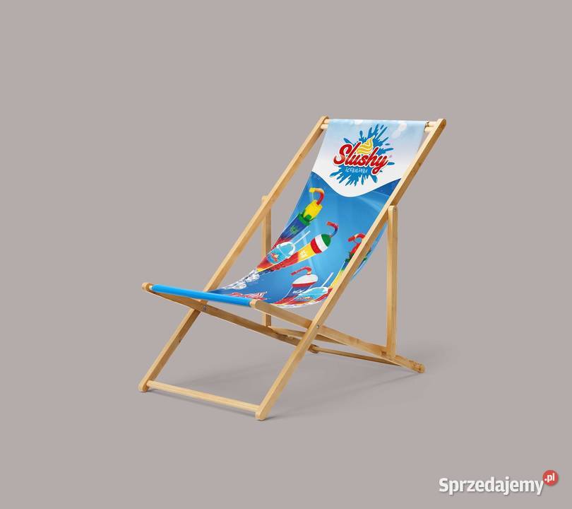 Drewniany leżak plażowy reklamowy granita SLUSHY sprzedam
