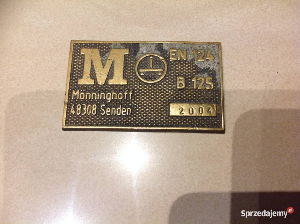 Stara Mosiężna Płytka Kolekcjonerska Mnninghoff Nowa Sól