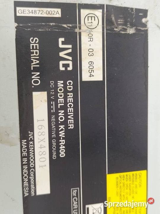 RADIO JVC KWR400 Volvo S60 I 20002009