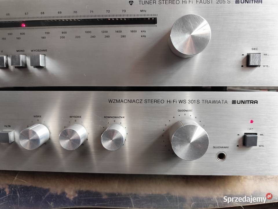 zestaw Unitra wzmacniacz WS301S tuner AS205S Mosty