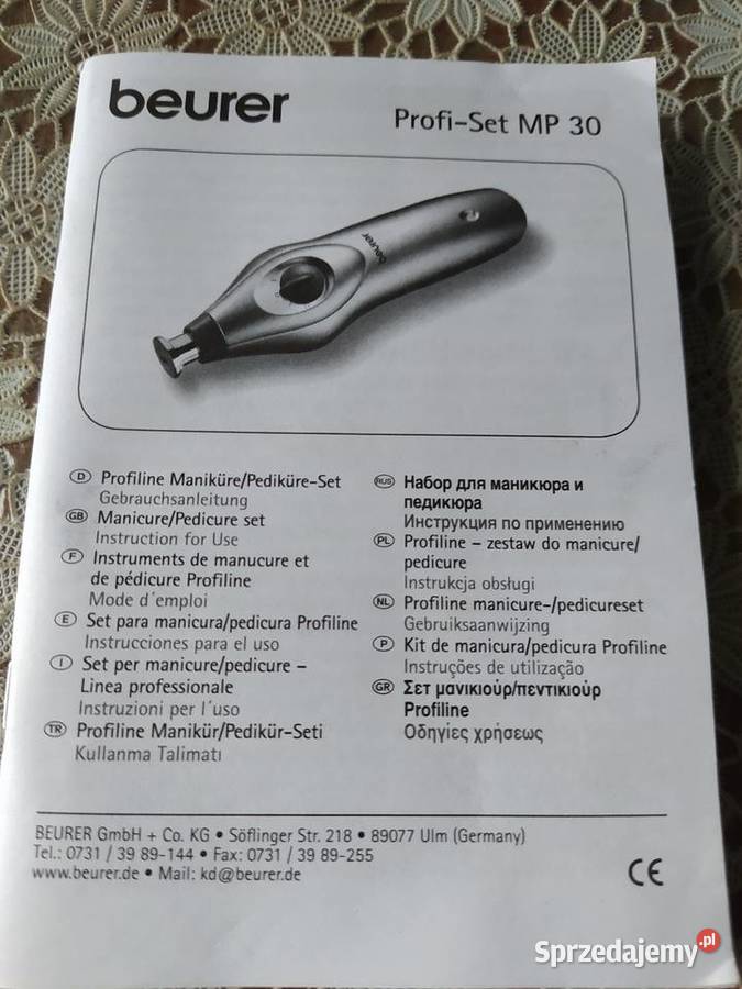 Zestaw do manicurepedicure Beurer Manicure, pedicure Kazimierza Wielka sprzedam