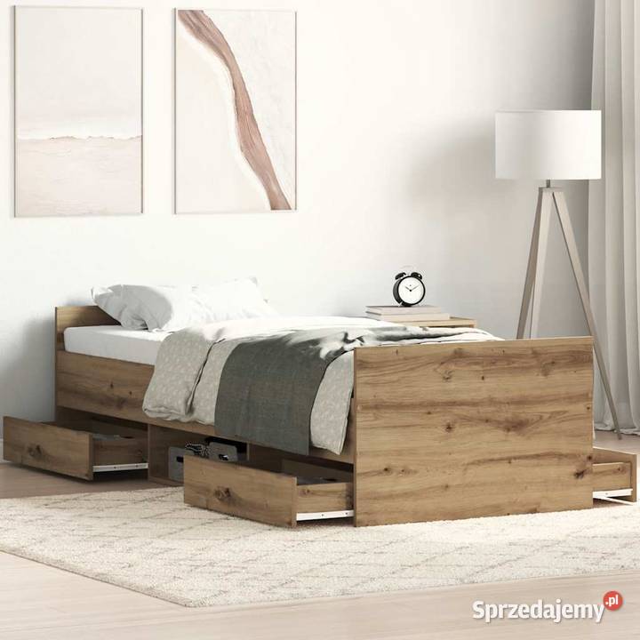 vidaXL Rama łóżka bez materaca Artisan Oak mazowieckie Warszawa