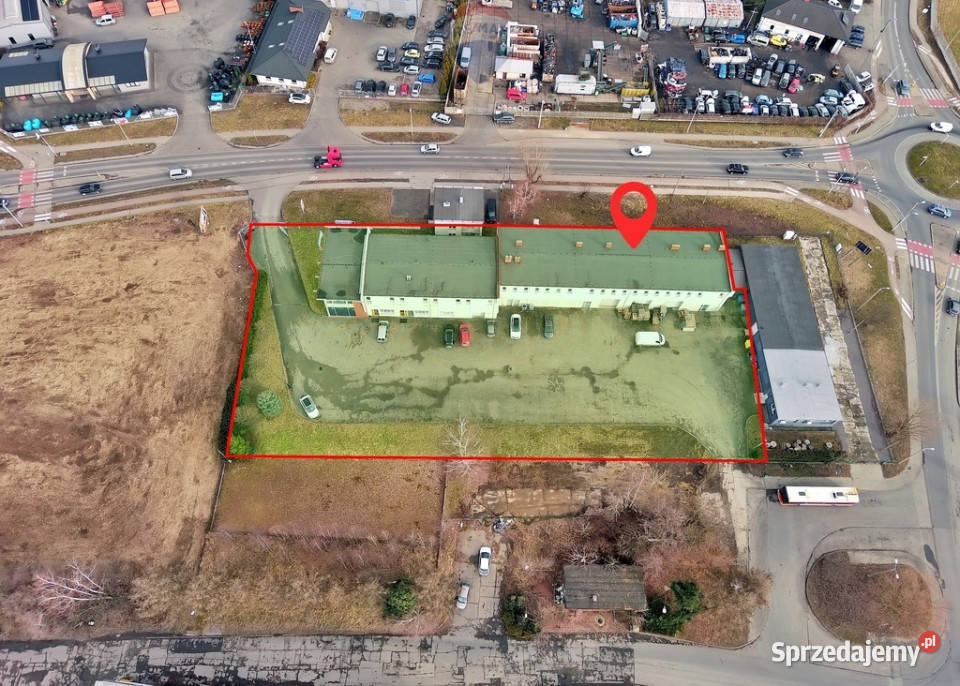 Kompleks handlowo biurowy i magazynowy dojazd asfaltowy