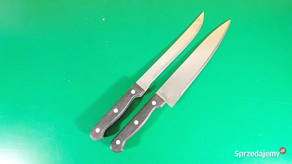 DWA DŁUGIE NOŻE KUCHENNE z plastikową rączką Chorzów